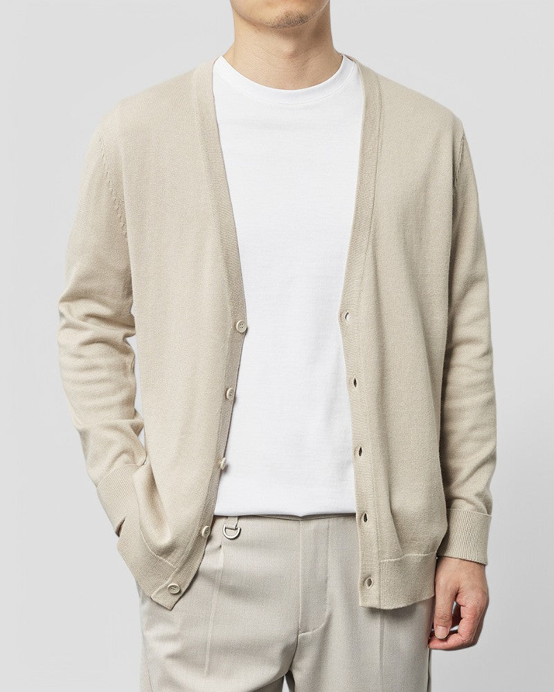 Gilet léger en maille pour homme avec boutons