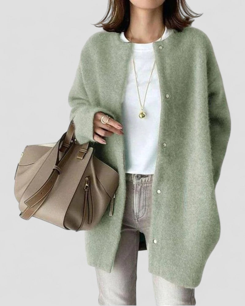 Gilet long en maille douce pour femme