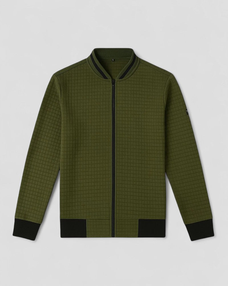 Gilet matelassé léger zippé en mélange de coton pour homme