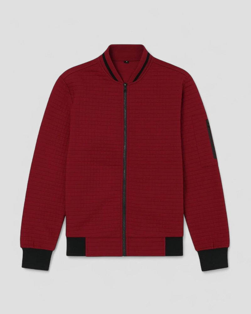 Gilet matelassé léger zippé en mélange de coton pour homme