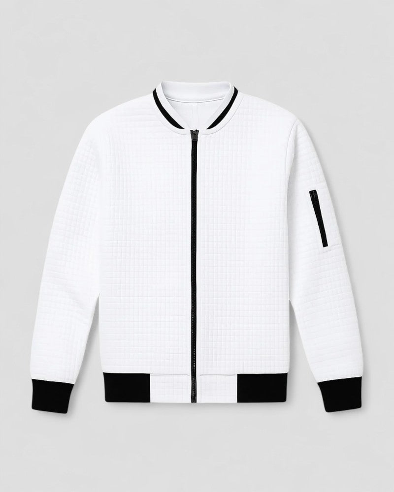 Gilet matelassé léger zippé en mélange de coton pour homme