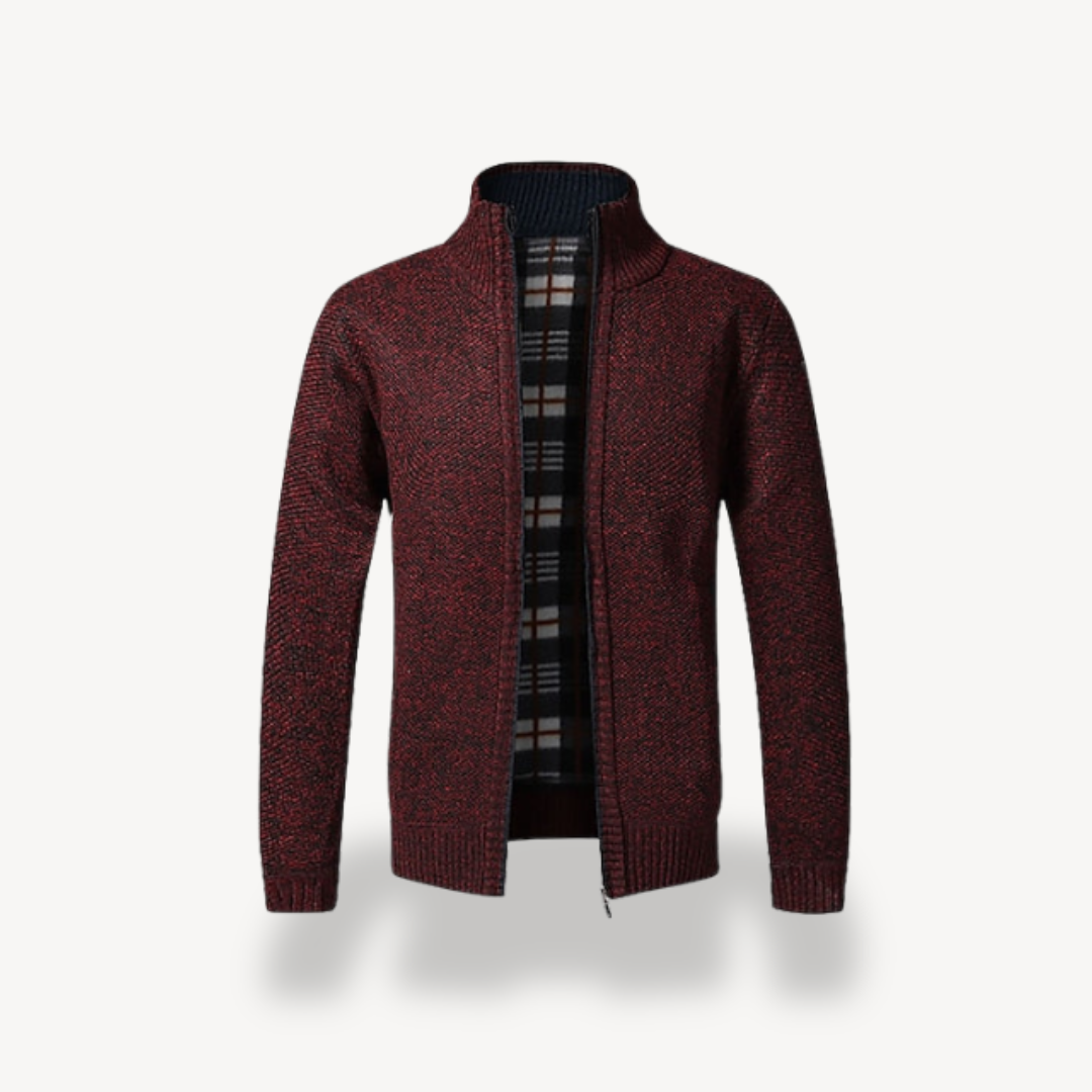Gilet zippé en maille polaire doublé pour homme