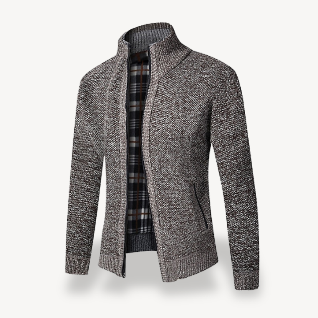 Gilet zippé en maille polaire doublé pour homme