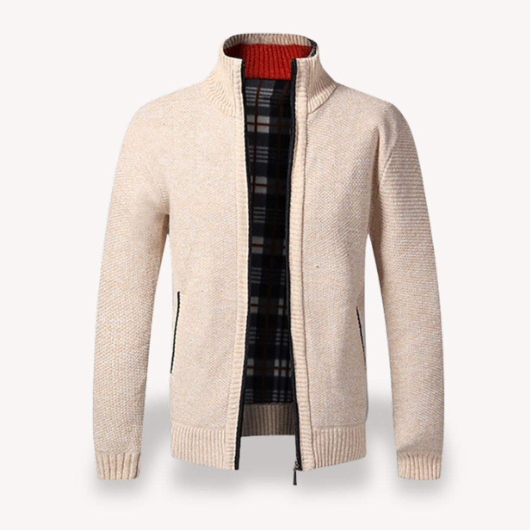 Gilet zippé en maille polaire doublé pour homme
