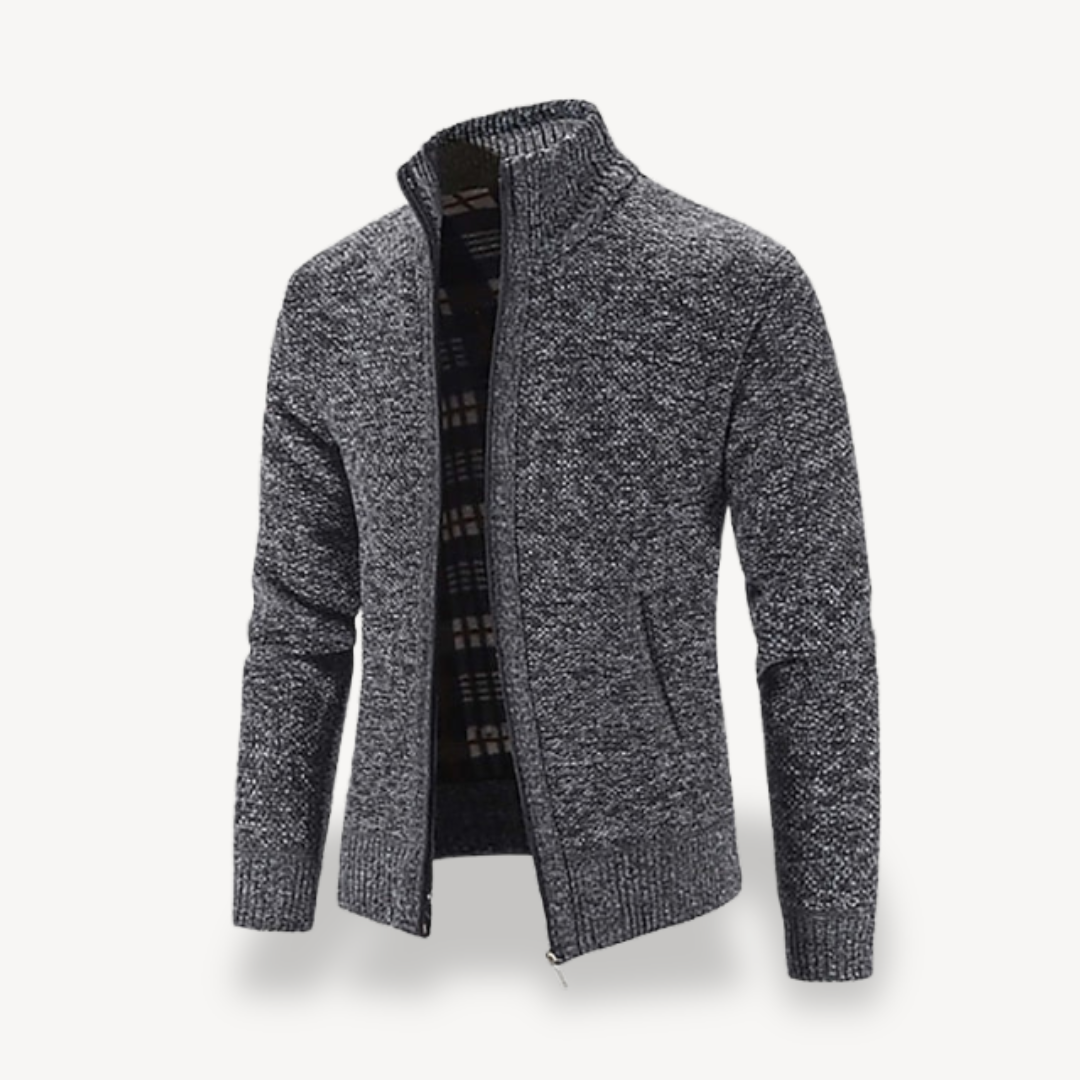 Gilet zippé en maille polaire doublé pour homme