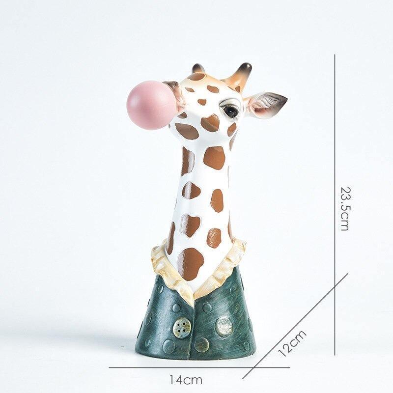 Vase Floral Coloré avec Animaux Amusants