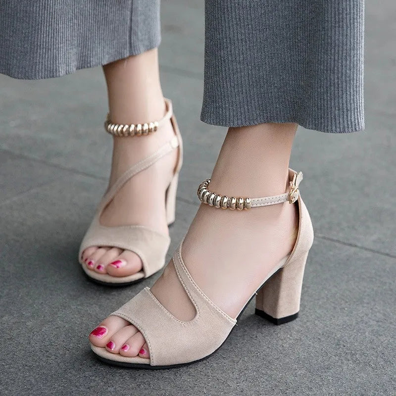 GlamStep™ – Sandales d'Été Confortables avec Talon Réglable & Soutien