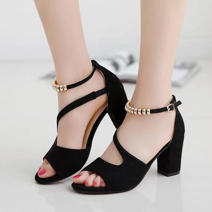 GlamStep™ – Sandales d'Été Confortables avec Talon Réglable & Soutien