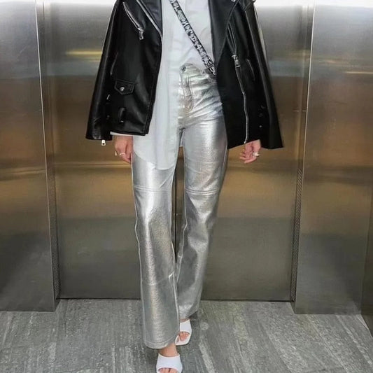 Pantalon Élégant Taille Haute pour Femme - LuxeStyle