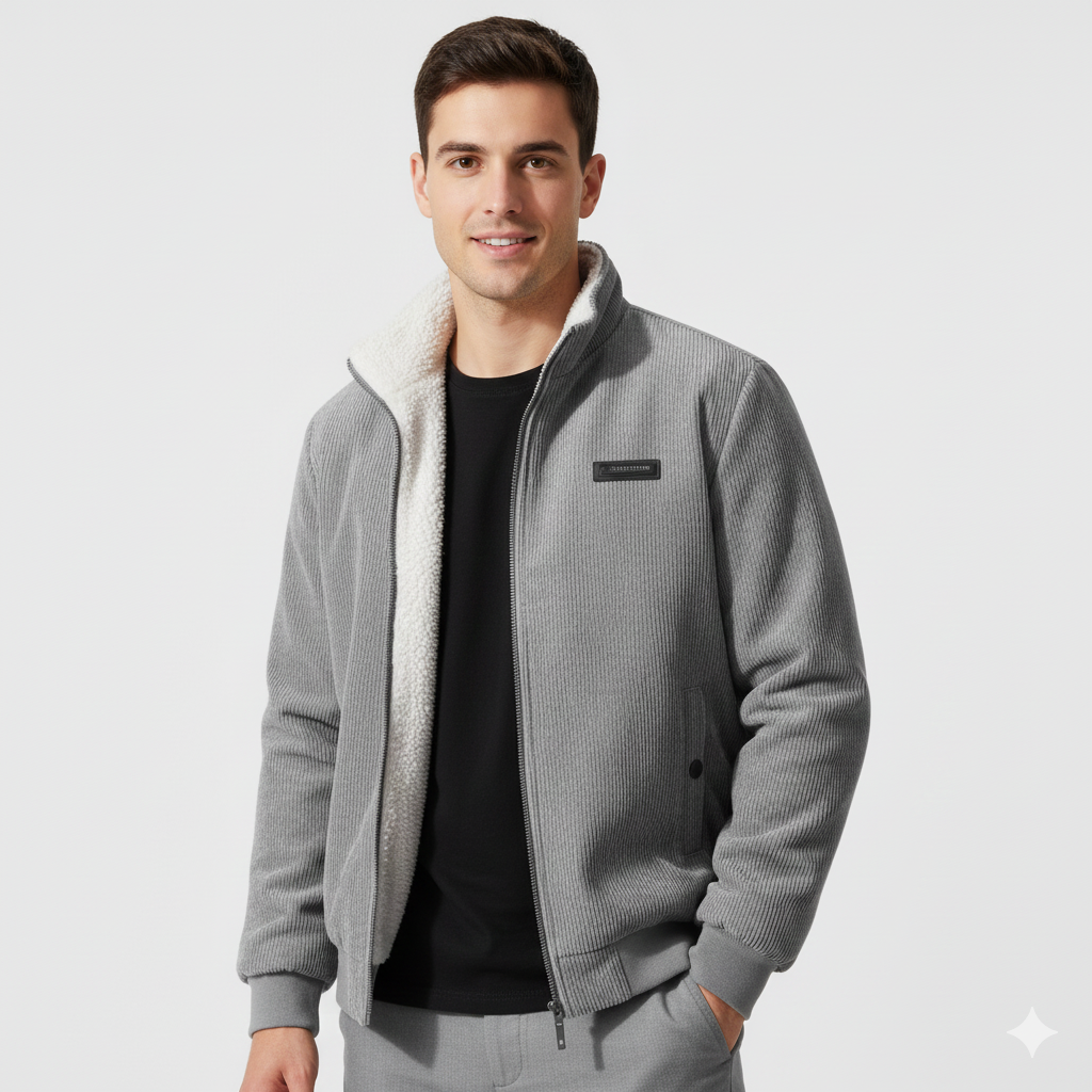 Veste Hiver Homme – Blouson Élégant Doublé avec Coupe Détendue