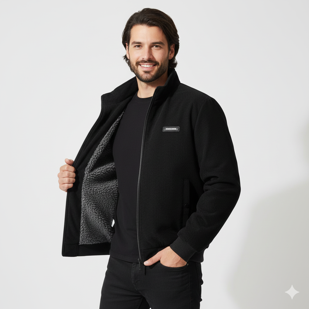 Veste Hiver Homme – Blouson Élégant Doublé avec Coupe Détendue