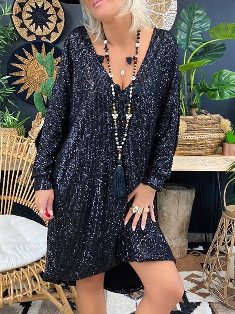 Robe de Soirée Élégante en Paillettes pour Femmes - LuxeStyle