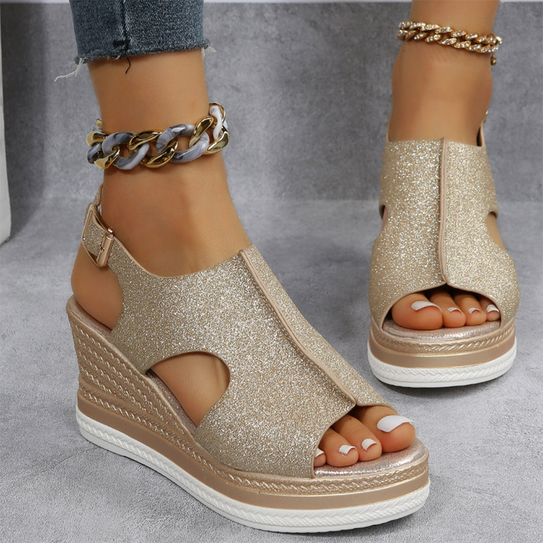 Lacey™ – Sandales Compensées Femme Élégantes