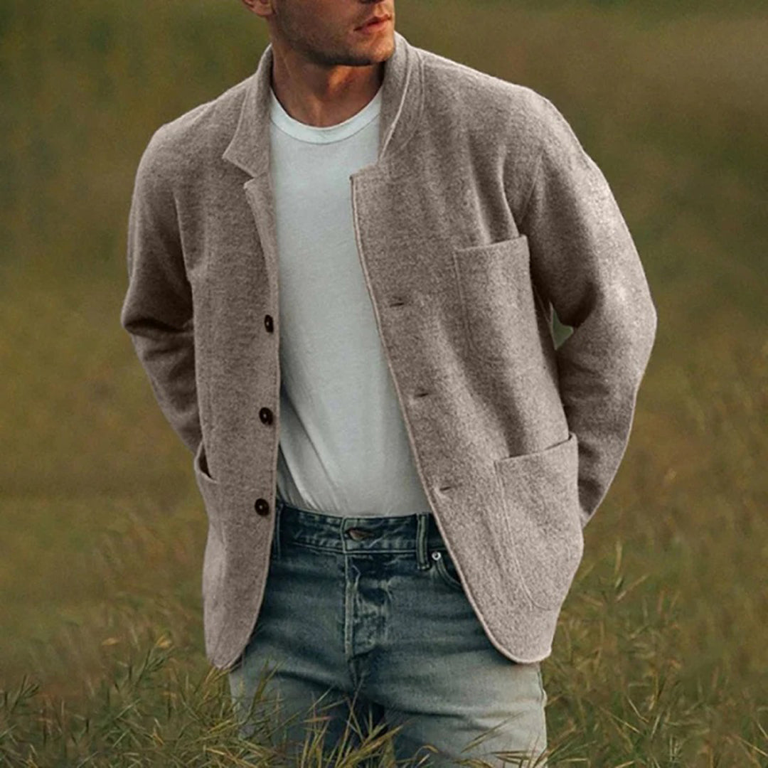 Veste Casual Chic pour Homme – Tissu structuré avec fermeture éclair et poches latérales - LuxeStyle