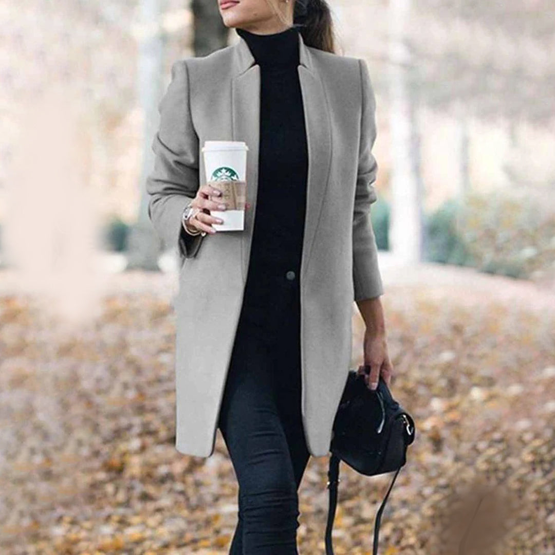 Manteau Élégant pour Femme Mi-Saison avec Manches Longues