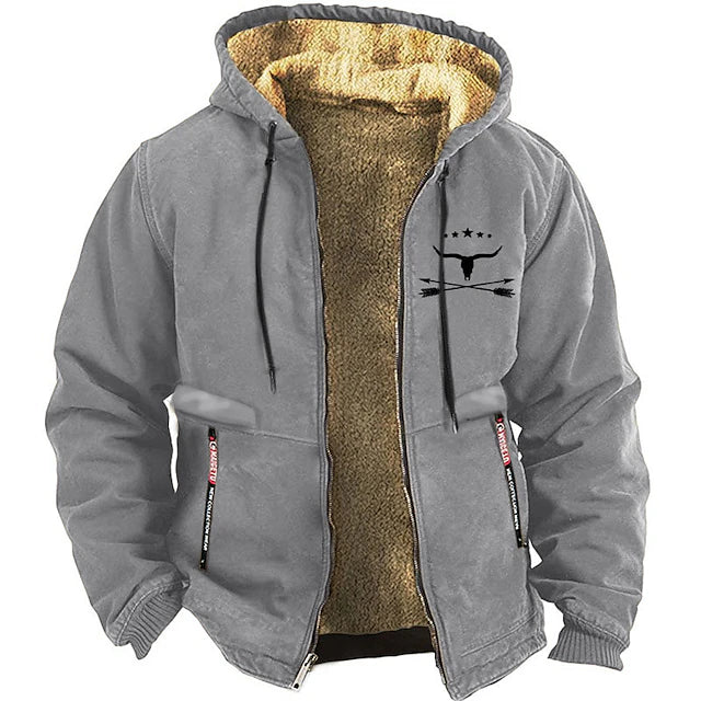 Sweat à capuche zippé homme hiver