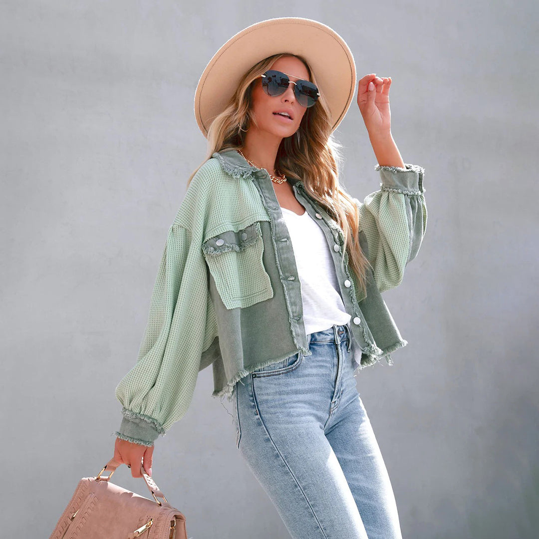 Veste Femme Hiver Élégante Taille Courte