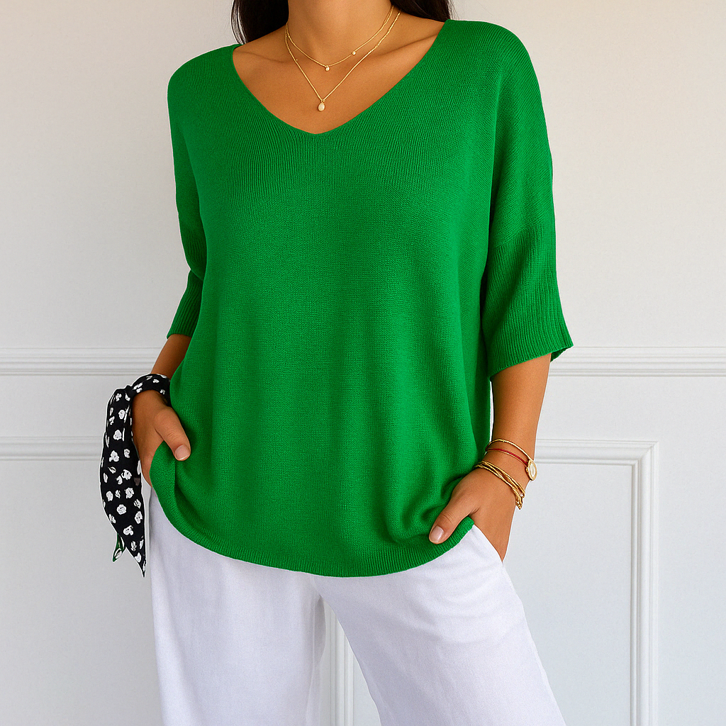 Pull Col V Féminin - Maille Légère, Confortable & Chic pour Femmes