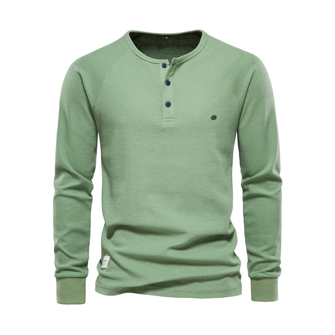 Chemise Casual Col Côte à Boutons