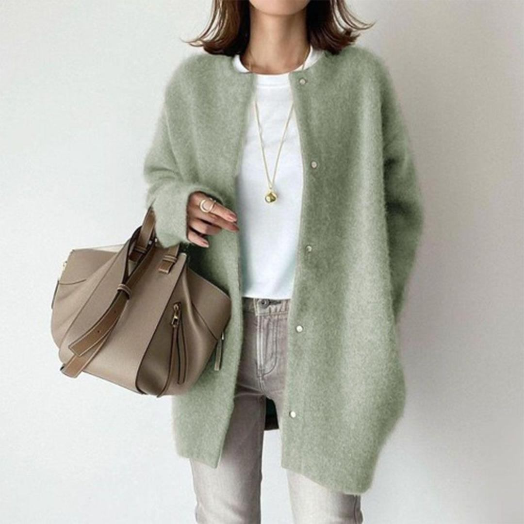 Gilet Femme Chic et Douillet - Cardigan Élégant en Laine de Luxe