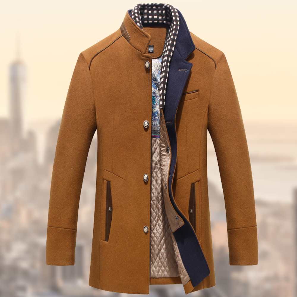 Veste Homme Élégante en Coton Mélange | Taille Slim Hiver - LuxeStyle