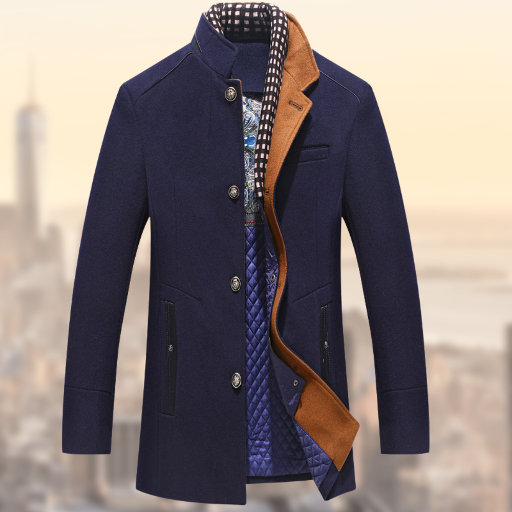 Veste Homme Élégante en Coton Mélange | Taille Slim Hiver