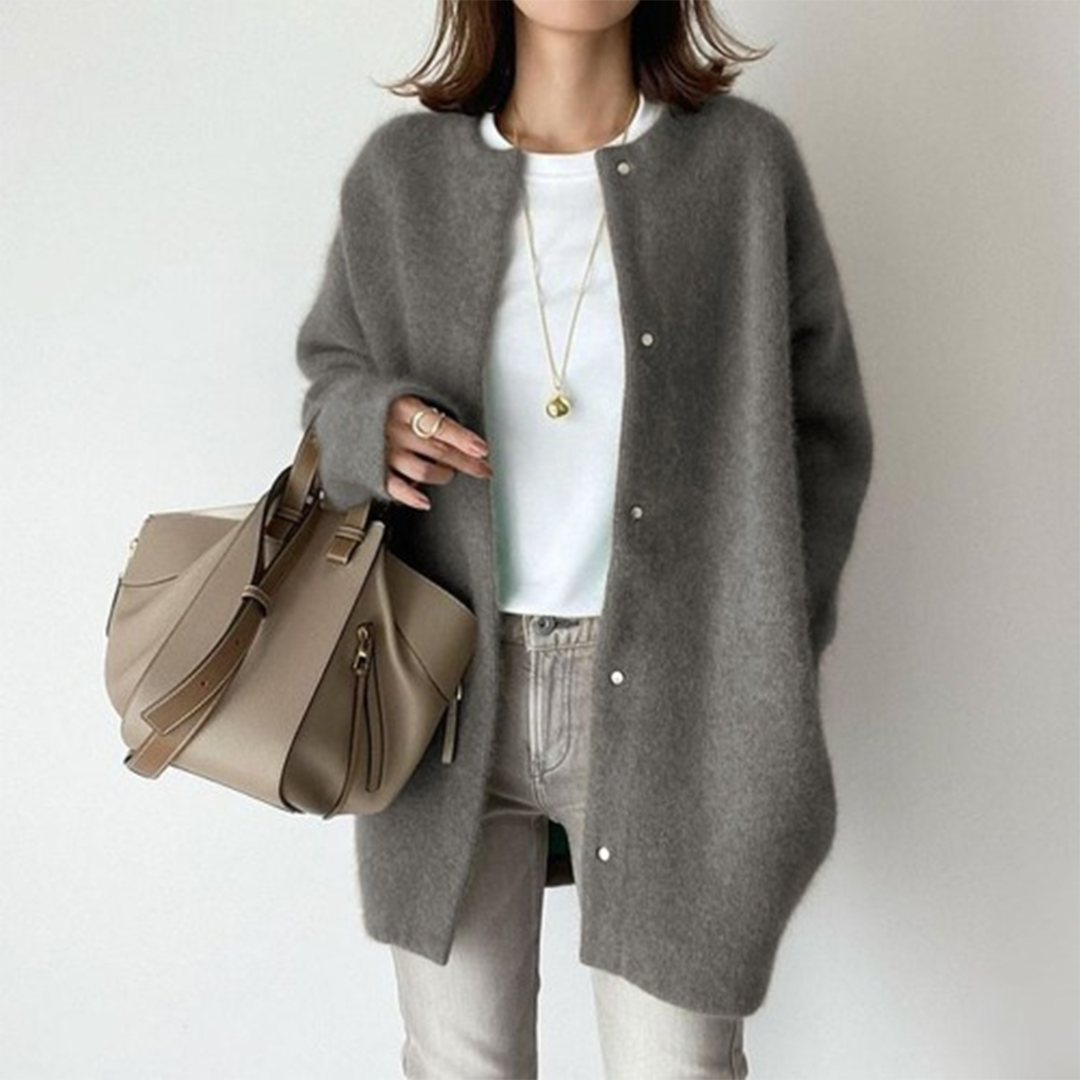 Gilet Femme Chic et Douillet - Cardigan Élégant en Laine de Luxe