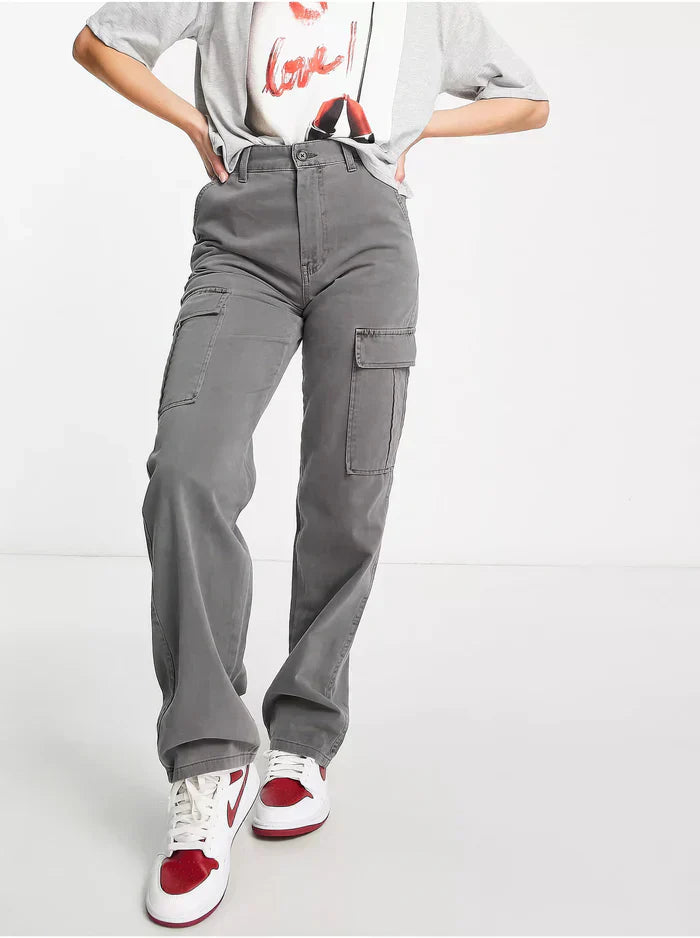 Pantalon Cargo Femme Confortable avec Poches Pratiques - LuxeStyle