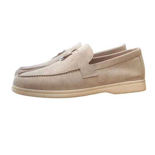 Chaussures Décontractées en Cuir Beige pour Homme - LuxeStyle