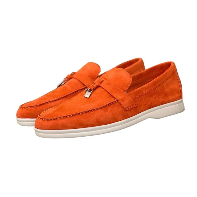 Chaussures Décontractées en Cuir Beige pour Homme