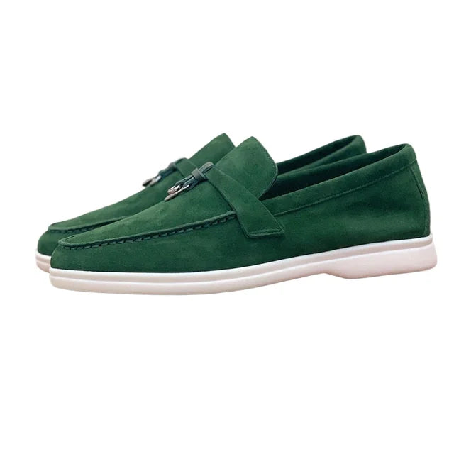 Chaussures Décontractées en Cuir Beige pour Homme