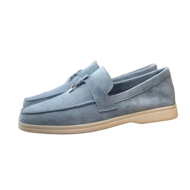 Chaussures Décontractées en Cuir Beige pour Homme