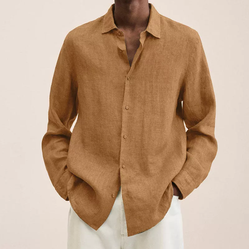 Chemise Homme Lin Fresque Manches Longues
