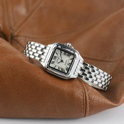 Montre Femme Élégante Carrée Chiffres Romains
