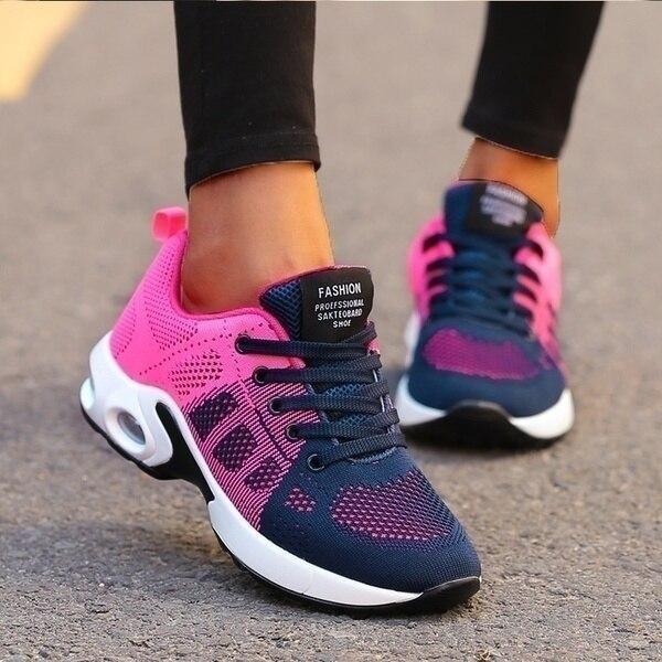 Baskets Femme Violet Bleu Confortables