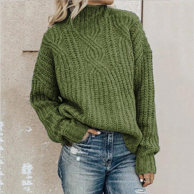 Pull Femme Col Roulé Chaud et Confortable