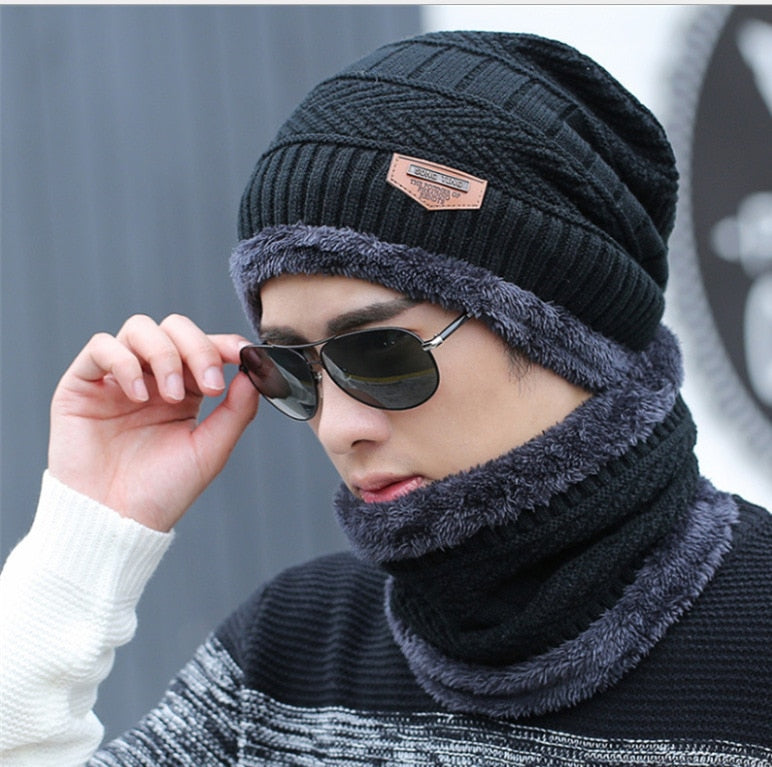 Bonnet Hivernal avec Masque de Visage Intégré