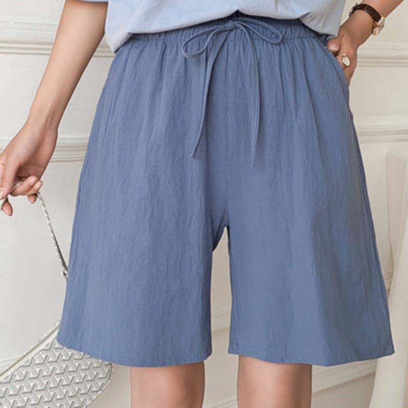 Short Lin Jaune Élégant pour Femme
