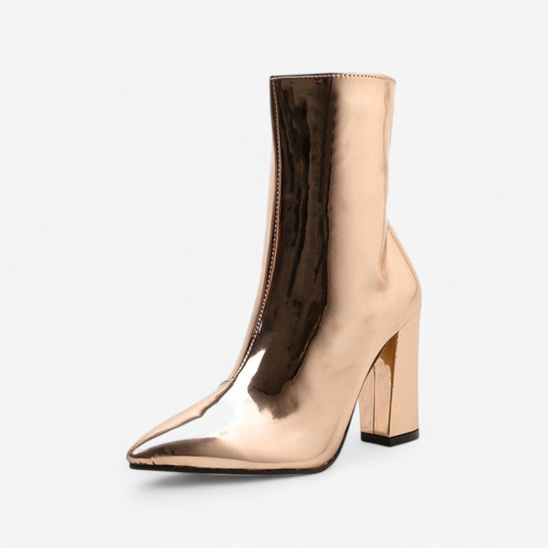 Bottines Femme à Bout Pointu Talons Plates