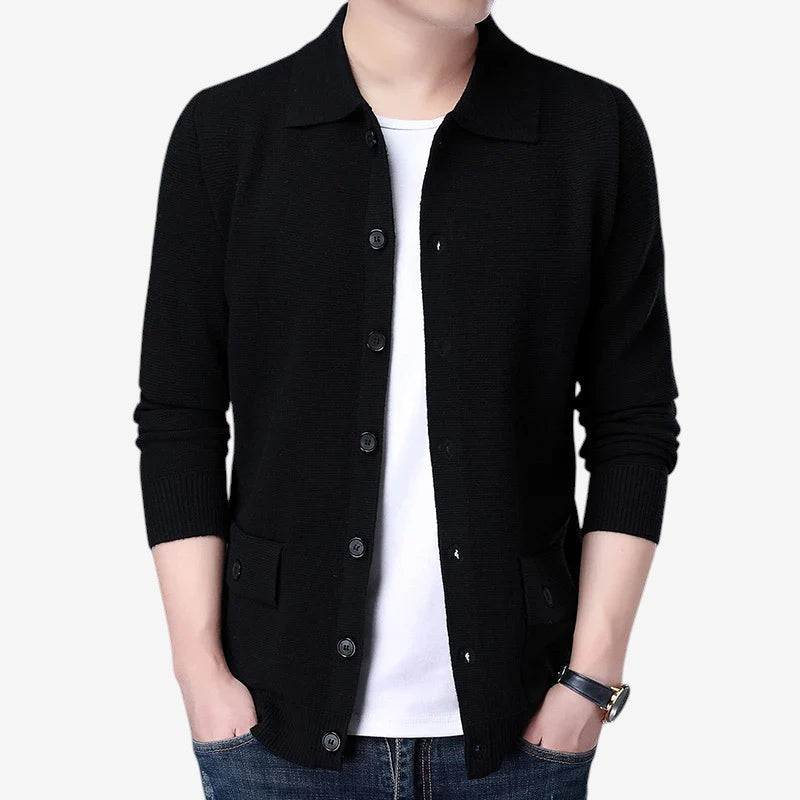 Cardigan Homme Élégant à Manches Longues