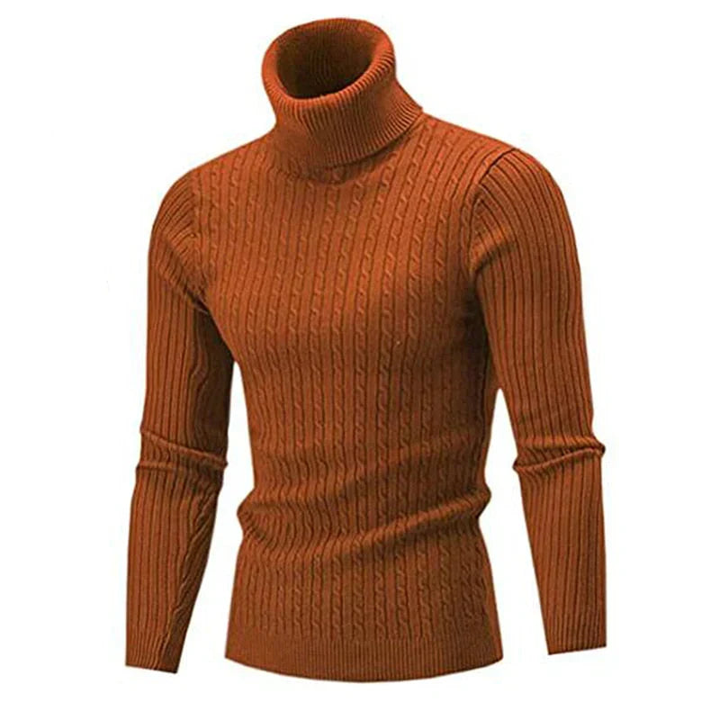 Pull Col Roulé Hiver Homme Chaud
