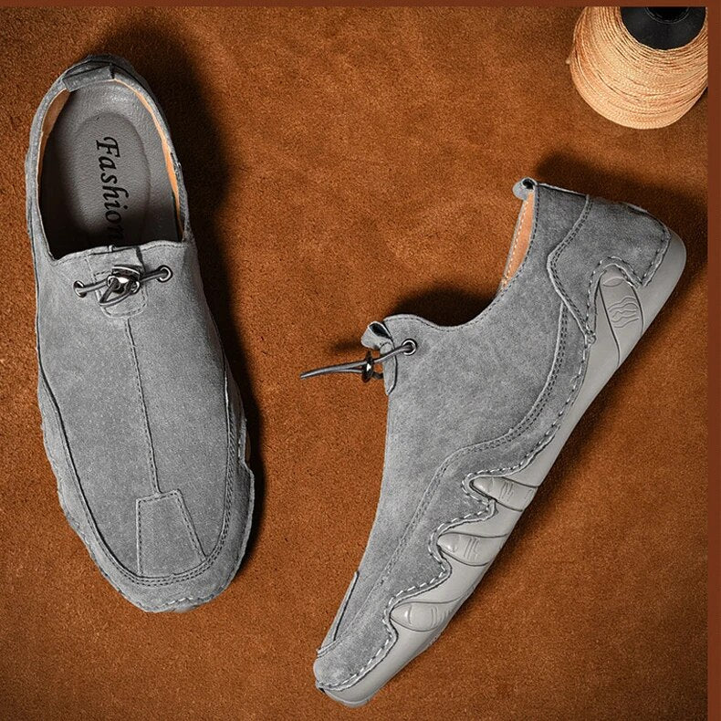 Chaussures casual en cuir marron pour homme