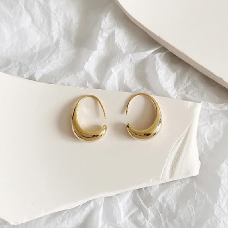 Boucles d'oreilles de luxe Bicolores Élégantes
