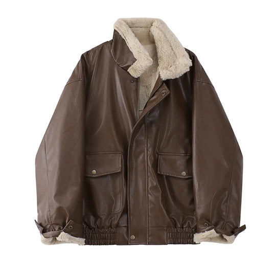 Manteau Hivernal Confortable avec Fourrure et Poches