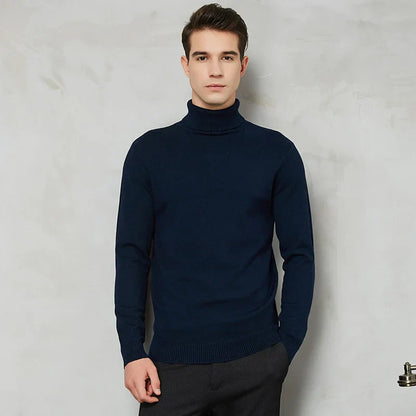 Pull en tricot roulé confortable pour homme