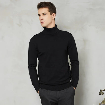 Pull en tricot roulé confortable pour homme