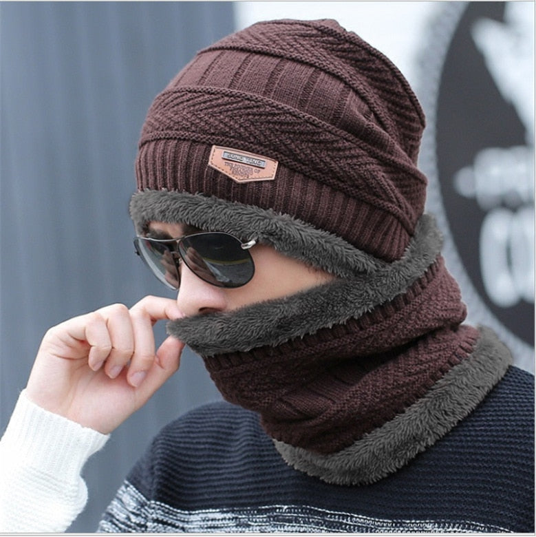 Bonnet Hivernal avec Masque de Visage Intégré