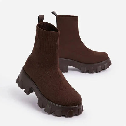 Bottes Chelsea Féminines à Talon Bas pour Femme