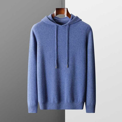Pull à Capuche Chaud en Laine pour Homme