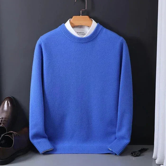 Pull Homme Marine Élégant en Laine